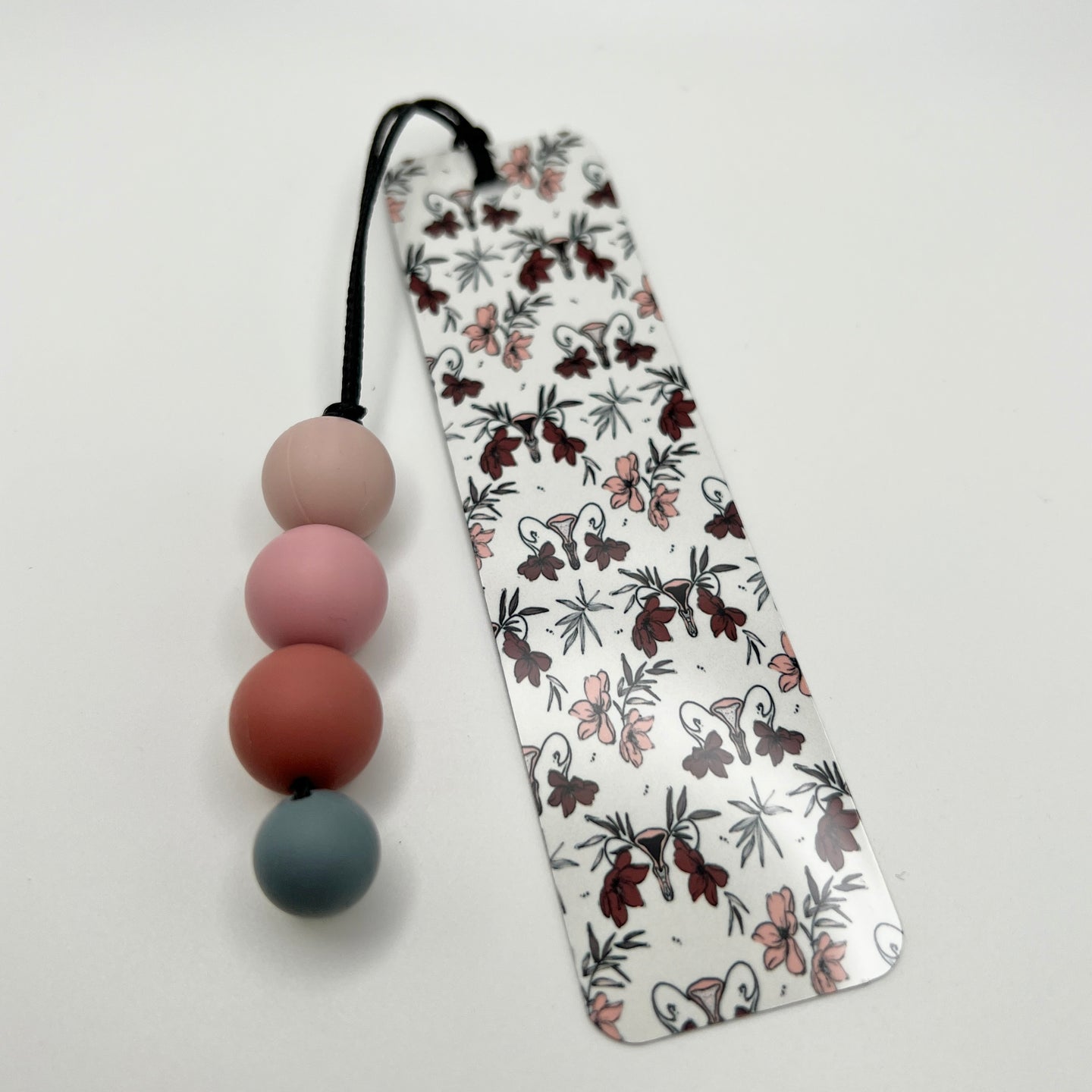 Floral Uterus Bookmark w/Beads